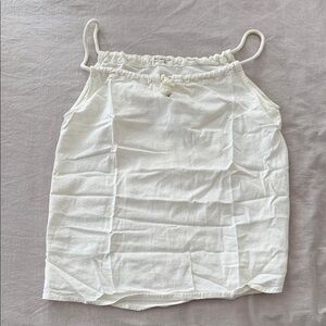 White Cotton Tank Top